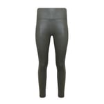 Magic Leather Look Legging Mørkgrørnn  Medium Dame