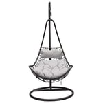 Venture Home Hängstol Vide Hanging Chair - Black Frame/Black Wicker/Grey Cushion 9547-408