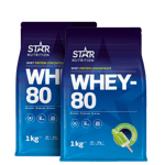 2 x Whey-80 Heraproteiini 1 kg