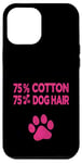 Coque pour iPhone 13 Pro Max 75 % coton, 25 % poils de chien