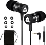 In Ear Headphones Wired with Mic 3.5 Mm Jack Noise Cancelling Magnetic Earphones