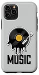 Coque pour iPhone 11 Pro Musique Disque Vinyle Tenue Rétro Pour Musiciens Et Concerts