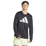 adidas Homme Run It Long Sleeve Tee, Black, L