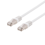 Nätverkskabel skärmad Cat.6, S/FTP, RJ45, 0,5 meter - Vit