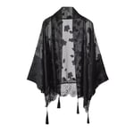 Dam Chiffong Spets Kimono Cardigan Holiday Toppar