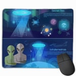 Alien Invasion of The Earth Mouse Pad with Stitched Edge Computer Mouse Pad with Non-Slip Rubber Base for Computers Laptop PC Gmaing Work Mouse Pad