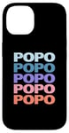 Coque pour iPhone 14 Funny Modern Repeated Text Design Popo Grandpa Granddad