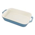 Staub Ceramique 34 x 24 cm rectangular Ceramic Oven dish ancient-turquoise