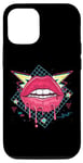 Coque pour iPhone 15 Sexy Pink Hot Lips 80s Rouge à lèvres Kiss Party