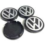 VW09 - 55MM 4-pack Centrumkåpor till Volkswagen Silver one size