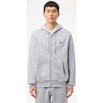 Polaire Lacoste  Sweat zippé à capuche  gris