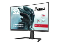 Iiyama G-Master Red Eagle Gcb3280qsu-B2 - Led-Skjerm - Gaming - Kurvet - 32" (31.5" Synlig) - 2560 X 1440 Wqhd @ 180 Hz - Va - 350 Cd/M² - 3000:1 - 0.2 Ms - 2Xhdmi, Displayport - Høyttalere - Svart, Matt