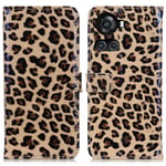 OnePlus 10R 5G - Læder cover / pung - Printet design - Leopard