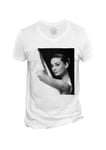 T-Shirt Homme Col V Audrey Hepburn Actrice Portrait Gants Star Photo Vintage