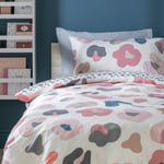 Habitat Animal Print Kids Bedding Set - Single White And Pink