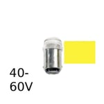 Gul LED signallampa T14x30 10lm Ba15d 0,4W 40-60V