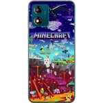 Motorola Moto E13 Genomskinligt Skal MineCraft