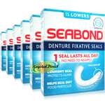 6x Seabond Gum Denture Fixative Maximum Strength Original Seals 15 Lowers