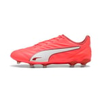 PUMA Mixte King Pro FG/AG Chaussure de Football, Glowing Red White-Red Fire, 45 EU