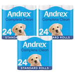 Andrex Toilet Rolls x72 Complete Clean Fragrance-Free 2 Ply Toilet Paper