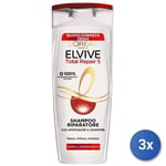 3x L’Oréal Paris Elvive Total Repair 5, 285 Ml Shampoo and Repairer