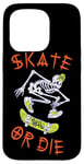 Coque pour iPhone 15 Pro Skate or Die – Patineur squelette style Halloween