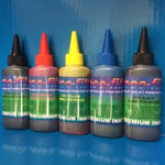 5x100ml ECO-FILL Printer Refill Ink Bottles Epson Expression XP 235 245 247 255