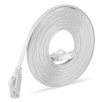 2024-20m - Cat 6 Ethernetkabel - Platt RJ45 Nätverkskabel - 1000 Mbit/s Hastighet - Gigabit LAN-kabel - Platt Band Internet Patchkabel för PC PS