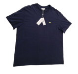 Lacoste Mens Navy Tonal Tape T-Shirt Size FR 8 US 3XL 50 - 51" Chest