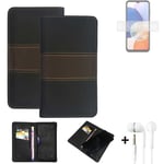 Phone Case + earphones for Samsung Galaxy A14 5G Wallet Cover Bookstyle protecti