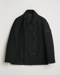 Stone Island Ghost Wool/Cashmere Peacoat Black