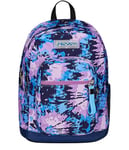 Seven Sac à dos double compartiment New Fit, Tie & Dye, Violet, poche porte-bouteille, grande capacité, dossier préformé, sac à dos scolaire et voyage, enfants et adolescents, aubergine, Taglia unica,