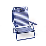 CREVICOSTA Quality Mark Marques DE QUALITÉ CREVI 904. Chaise de Plage en Acier. Bleu Marine