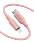 Cable Iphone Usb C, Powerline Iii Flow Usb-C Vers Lightning Pd, Compatible Avec Iphone 13/13 Pro Max/12/11 Pro/X/Xs/Xr/8 Plus, Airpods Pro, 180 Cm, Certifié Mfi, Gel De Silice (Rose Corail)