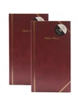 2 x RED Photo Album 6"x4" Slip in Holds 300 Photos Traditional Memory Storage