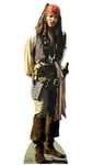 Pirates of the Caribbean Captain Jack Sparrow Lifesize Cardboard Cutout - 183cm