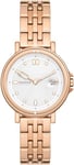 Skagen Signatur Montre pour Femmes, Mouvement à Quartz, Bracelet en Acier Inoxydable Ou en Cuir, Ton Or Rose et Blanc, 34Mm