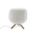 Lampe de chevet Klara, lampe décorative polypropilène, 40 W, blanc, ø 21 x H 20 cm