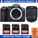 Canon EOS R6 Mark II + RF 50mm f/1.2 L USM + 3 SanDisk 256GB Extreme PRO UHS-II SDXC 300 MB/s + Ebook '20 Techniques pour Réussir vos Photos' - Appareil Photo Hybride