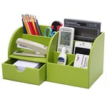 KINGFOM™ 7 Compartiments en PU Cuir Multi-fonctionnels Organisateur de Bureau