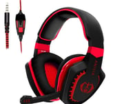 Kuulokkeet langallinen Gaming Headset Noise Isolating Overear Headphone with Mic. Äänenvoimakkuus Bass Surround PC PS4 PS5 musta