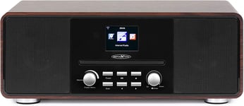 Radio-réveil Dab Reflexion HRA19INT avec Lecteur CD Marron