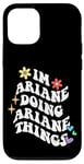 Coque pour iPhone 12/12 Pro Retro Groovy Im Ariane Doing Ariane Things Funny Mother's