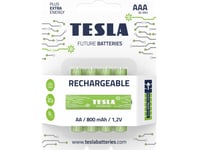 Tesla Uppladdningsbart Batteri Aaa Lr03 800 Mah (4 St) - 2293478