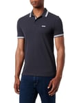 BOSS Men's Paddy Curved Polo Shirt, Dark Blue402, M