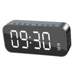 Digital Clock Speaker Large Volume Rechargeable Portable Alarm Clock 