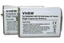 vhbw set de 2 batteries 700mAh pour téléphone fixe sans fil remplace P-P103, HHR-P103, HHR-P103A, TYPE 25, 89-1324-00-00