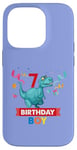 Coque pour iPhone 14 Pro Anniversaire Garçon 7 Célébration drôle de 7 ans