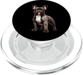 Pochette de tatoueur Frenchie MOM en forme de cœur, encre, animal de compagnie unique PopSockets PopGrip pour MagSafe