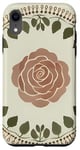 Coque pour iPhone XR Rose florale botanique style bohème, roses d'amour